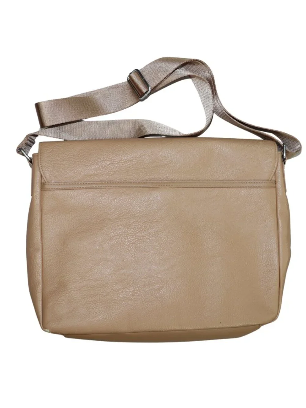 Tommy Hilfiger Pebbled Faux Leather Flap Close Messenger Laptop Computer Bag NWT